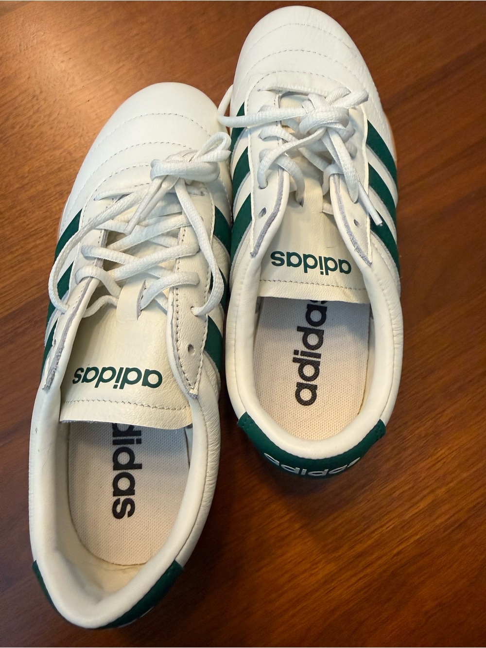 Adidas Gazelle White Low-Top Sneakers with Green Stripes